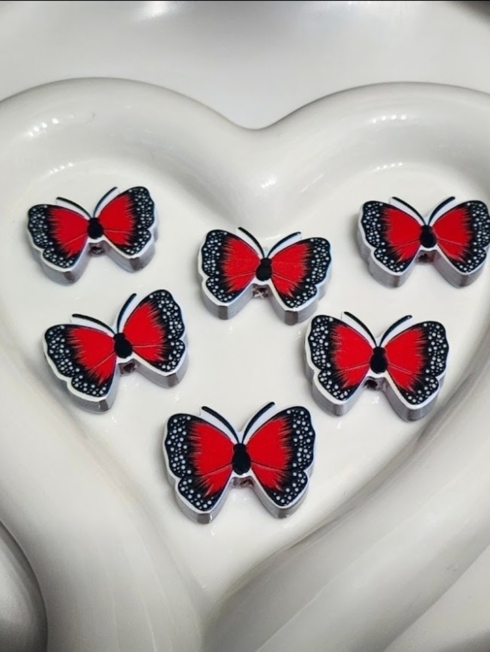 Butterfly Focal Beads 2 Pcs Jewelry Making Beaded Pen Keychain Badge‎ Beadable